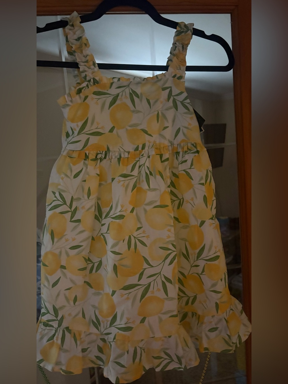 Cynthia Rowley White Sundress with Yellow Lemon Print